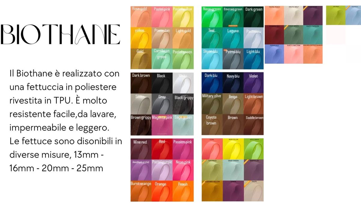 Cartella colori del biothane